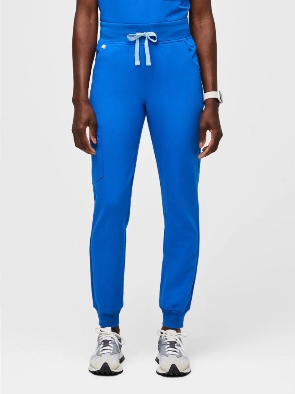 Figs Size XL/T (TALL) High-Waisted Zamora Jogger Scrub Pants - Royal Blue
